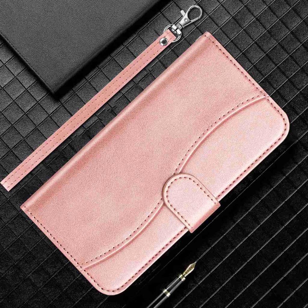 For Infinix Smart 8/itel A70/Tecno Spark 20,Go 2023...Elegant Universal Leather Wallet Phone Case with Wrist Strap Multi-Functional Protective Cover