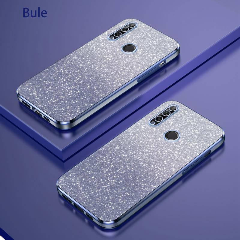 Shiny Glitter Plating Silicone Case for Huawei Y9 Prime Y7 2019 Coque Camera Lens Soft Back Cover