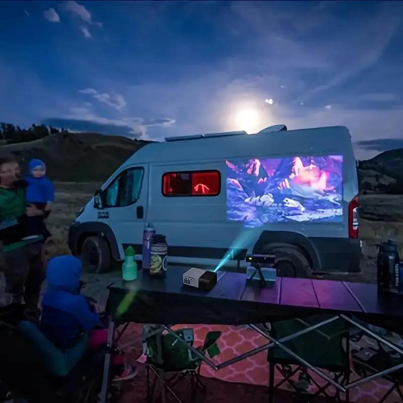 HD Mini Projektor - Přenosný, připravený na 3D, kompatibilní s více zařízeními, dálkový, přenosný projektor, kino