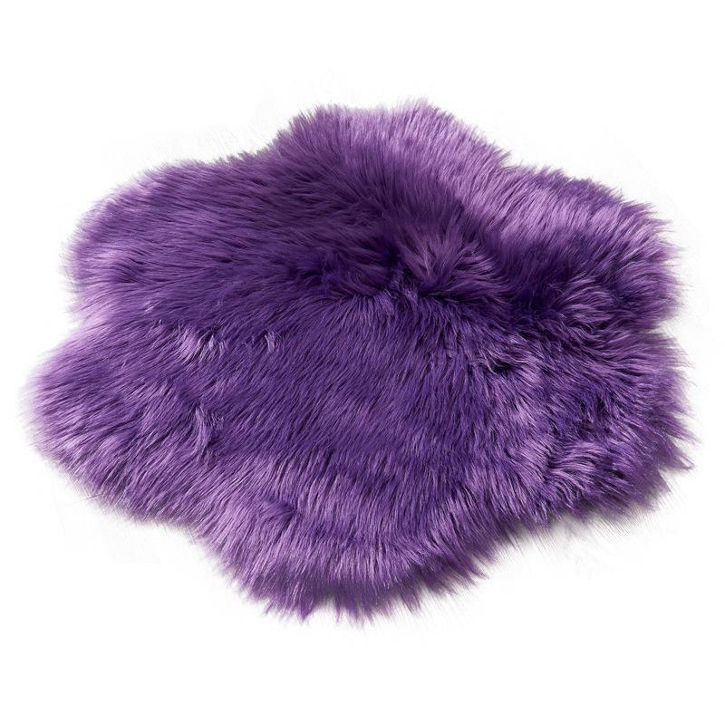 Machine Washable Modern Faux Fur Rug - Dirt-Resistant Living Room/Bedroom Mat