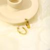 Fashion Personality Stainless Steel Stud Earrings High Light Luxury Square Geometric Earrings Femininity Niche Earrings