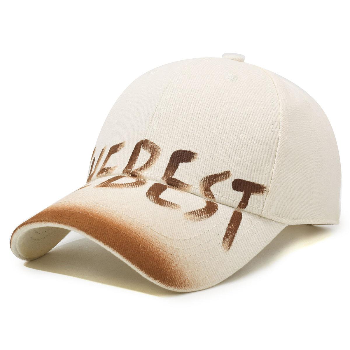 

Винтажная кепка унисекс с буквенным граффити для улицы бежевый