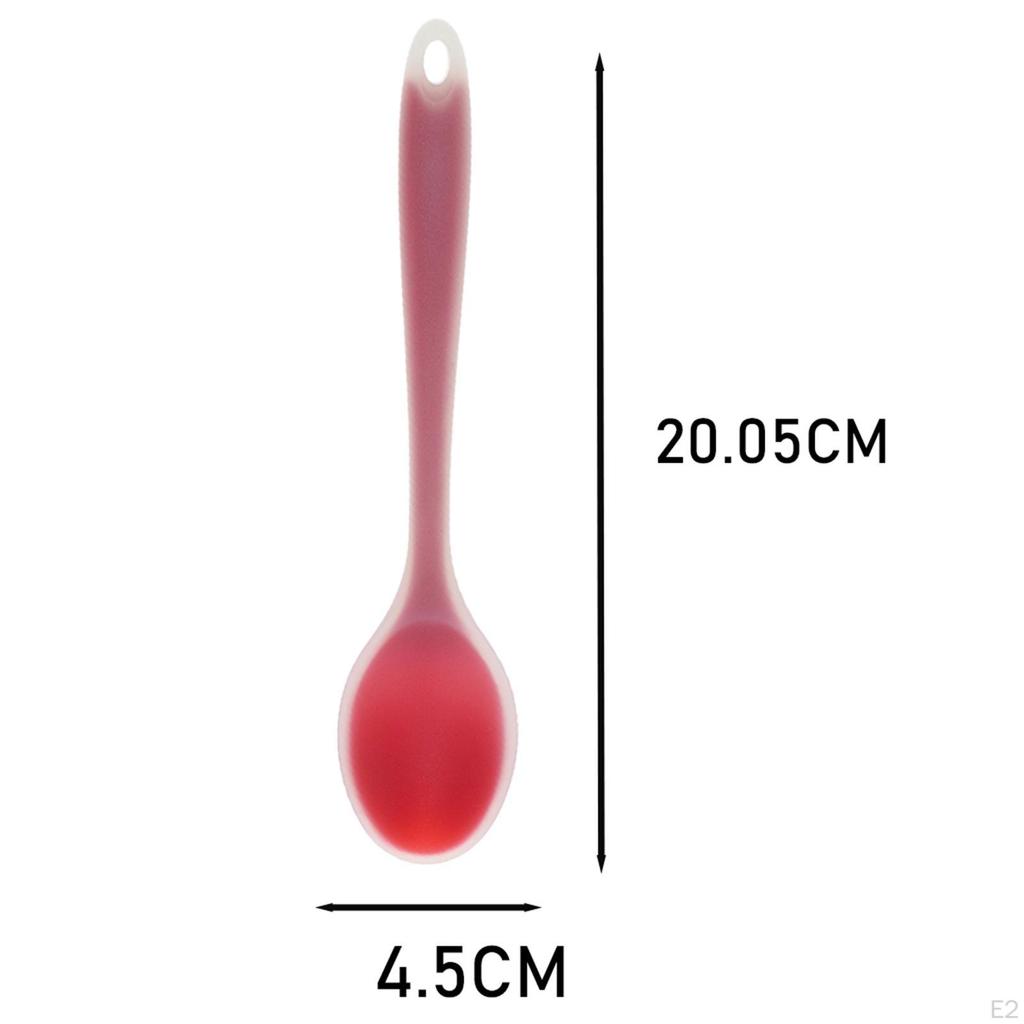 3 Pcs Translucent Silicone Soup Spoons 8 Inch Tablespoons &