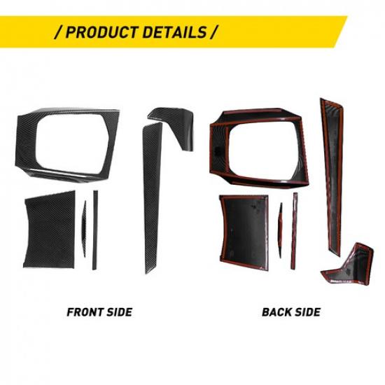 Carbon Fiber Dashboard & Console Control Panel Trim Cover ABS For BMW 3' G20 G21