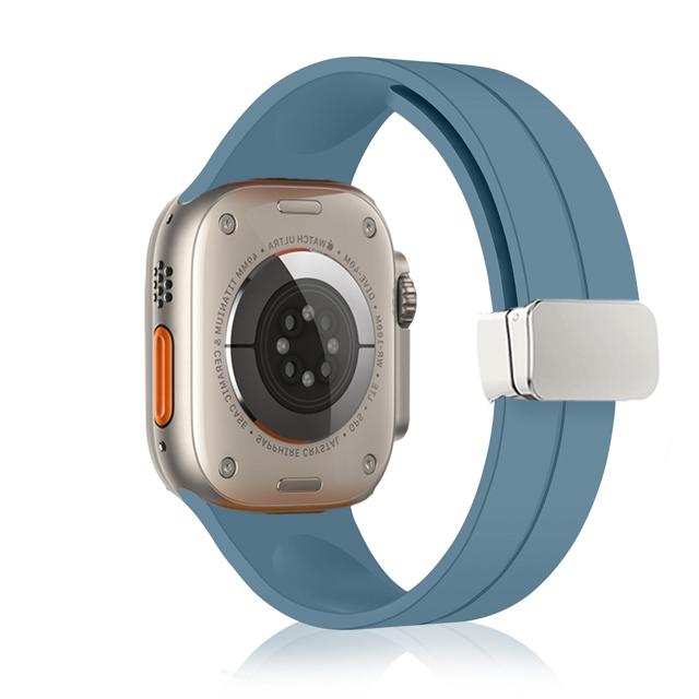 Strap For Apple watch ultra 3 2 band 44mm 45mm 49mm 40mm 41mm 46mm Magnetic Silicone Bracelet correa iWatch Series 8 se 9 10 11