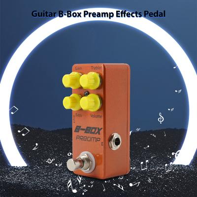Guitar B-Box Preamp Pedal Electric Guitar Effects Pedal True Bypass Zinc Alloy Shell DC 9V 6.35mm