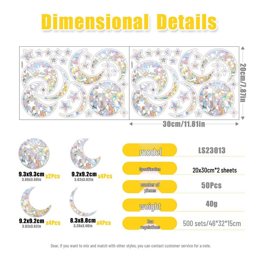 Colorful Rainbow Prism Butterfly Window Cling: Electrostatic Glass Decor & Sun Catcher