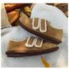 Thick Soled Hairy Shoes for Women's Outdoor Wear New Autumn and Winter with Thick Velvet Warm and Anti Slip Retro Cotton