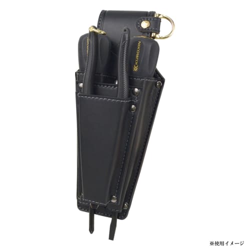 Fujiya AH-33BG Black and Gold Screwdriver and Pliers Holder, Lightweight, Tested for Hot Sun, Long Term Use, and Water Use, Storage, Tool Holder, and