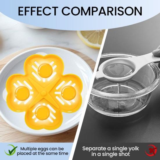 Egg Yolk Separator Multifunctional Egg White Yolk Separator for Baking Cake Stainless Steel Filter Skimming Foam Juice Soy Milk Strainer Kitchen Tool