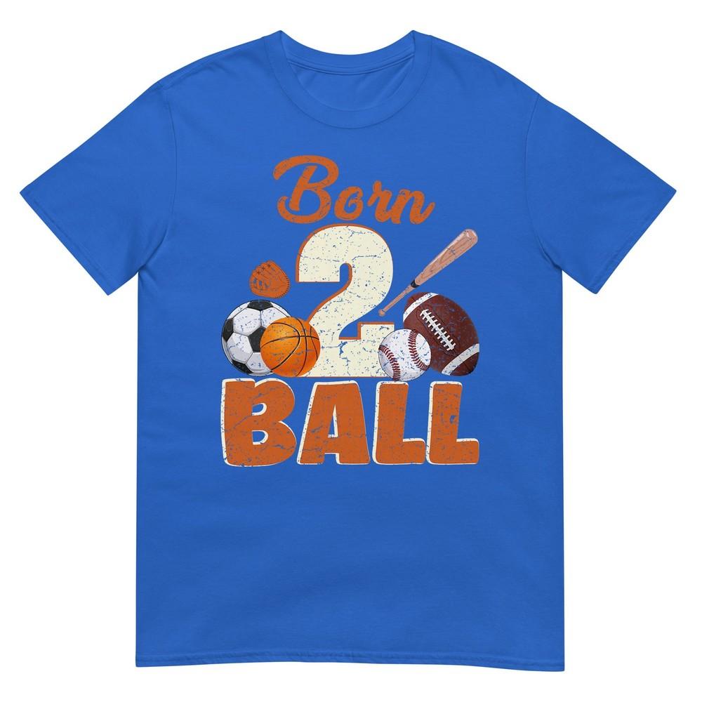 Born 2 Ball 2. Geburtstag Sport 2-jähriger Junge Zweiter Geburtstag T-Shirt