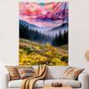 Deer In a Colorful Mountain Sunrise Patterned Tapestry Home Decor, Suitable for Bedroom and Living Room, Gift