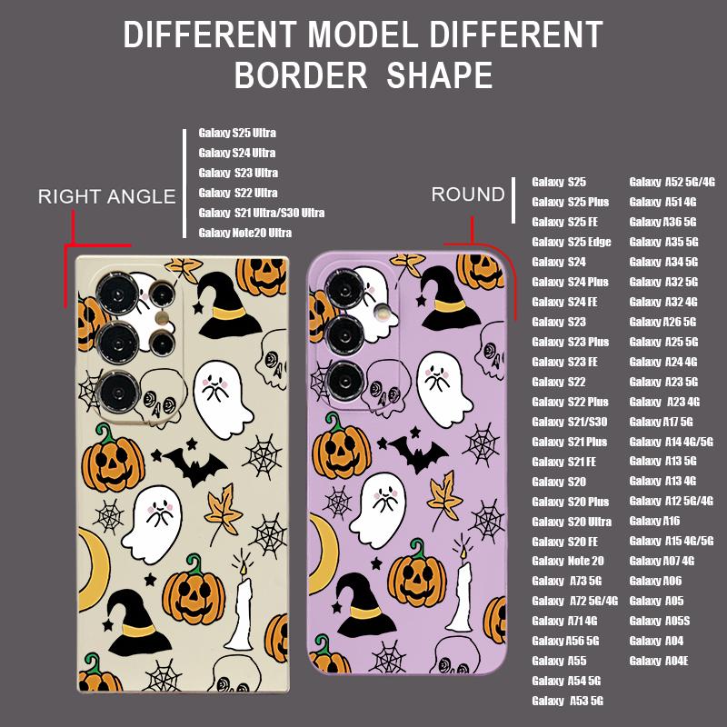 Lanyard Phone Case For Samsung Galaxy A56 A17 A26 A16 A36 A55 A54 A53 A15 S24 S25 FE S25 S22 S23 Ultra Plus Pumpkin Patterned Cover