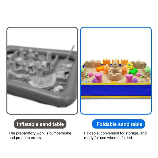 Folding Cloth Sand Tray Tear-Resistant Waterproof Portable Kids Beach Toys Storage Tray