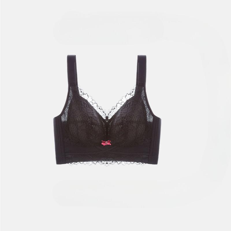 

Женский новый бюстгальтер большого размера с полной чашкой, ультратонкий, без косточек, с регулируемым типом, собирающий грудь. 34/75B чёрный