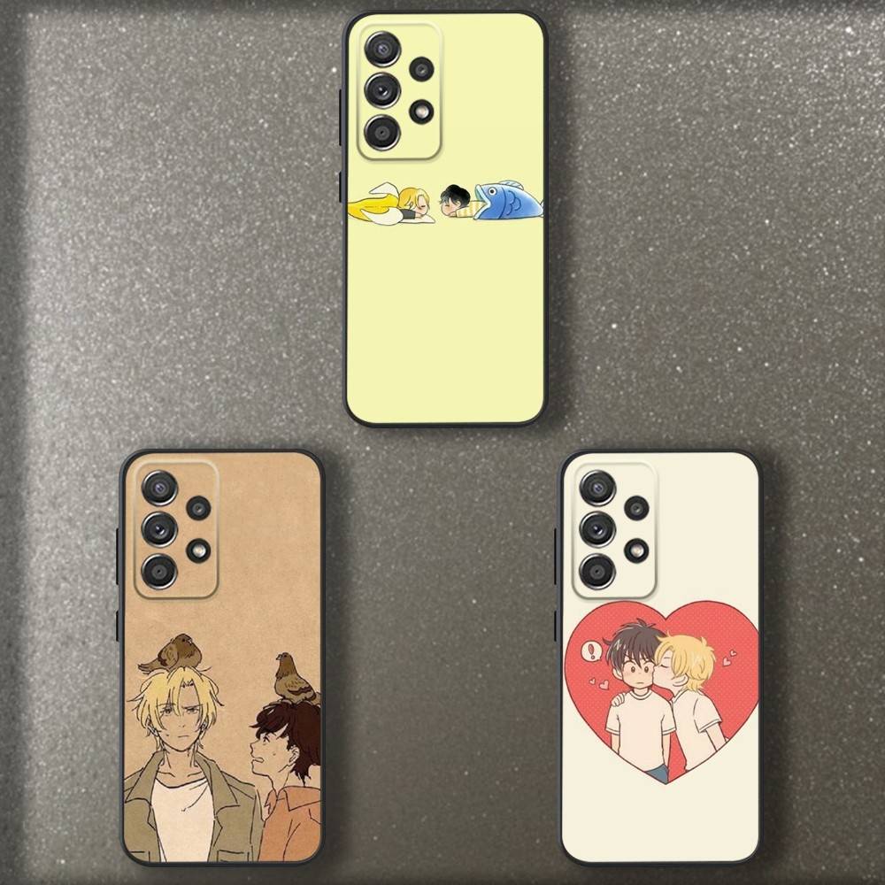 B-Bananas Anime F-Fische Handyhülle Für Samsung S 25,24,23,22,30,21,10,9,Ultra,Plus,Lite,FE,4,5 G Weiche Schwarze Hülle