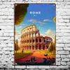 Retro Metal Sign Travel Round The World,ROME,FRANCE,MUMBAI Vintage Art Poster,Home,Bar,Room,pub,Hotel,Cafe,Club Wall Decor Gift