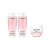 Skin Care Set New Big Pink Gouache Cream Moisturizing Toner Three-piece Set: New Large Powder Water 400ml*2 + New Powder Water Cream 50ml