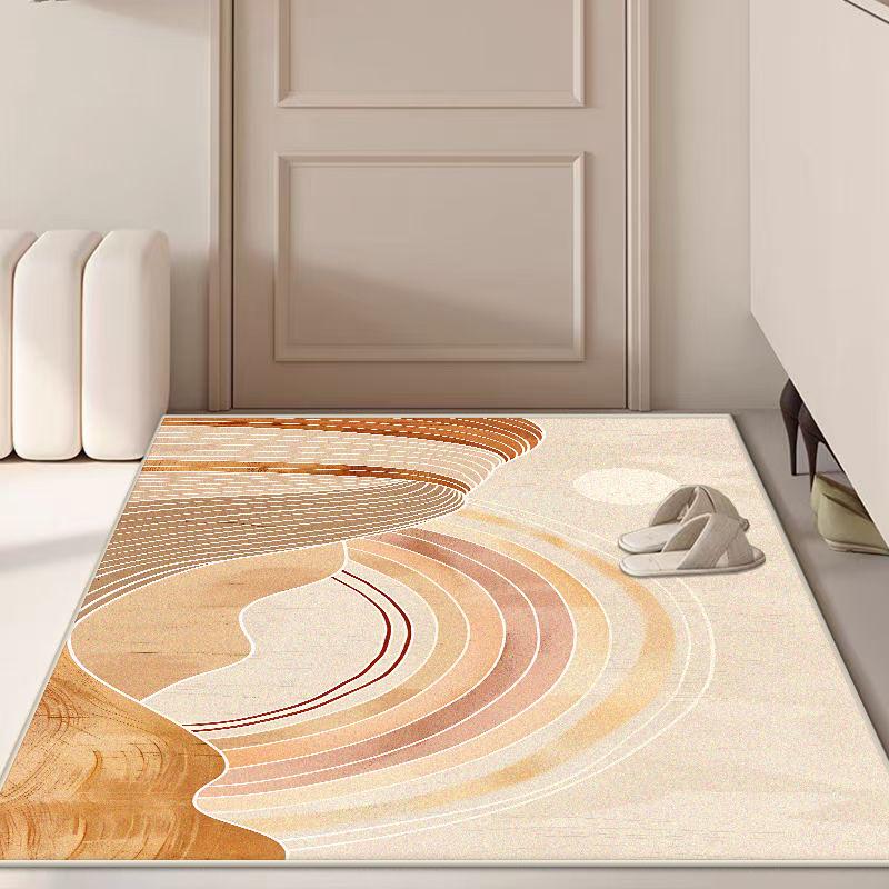 Nordic Style Abstract Big Size Decorative Rug for Living Room Antiskid Easy Cleaning Sofa Table Mat Soft Foldable Bedroom Carpet