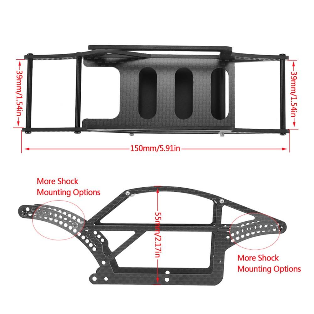 1/18 Scale Carbon Fiber Chassis for TRX4M Defender Bronco 1/18 RC Crawler Car RC Crawler Upgrade