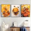 Fresh Bees Collecting Honey And Canned Honey Poster Print Wall Art Pictures Canvas Painting Living Room Bedroom Home Decor Gift