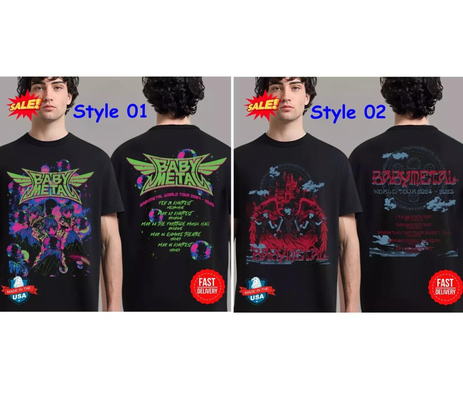 Babymetal World Tour 2026 2026 Australia T-Shirt 2 Styles Shirt Fan Gift XXXXL