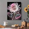 5D Diamond Painting, Peony Flower Sticker Diamond Cross Stitch Decorative Painting