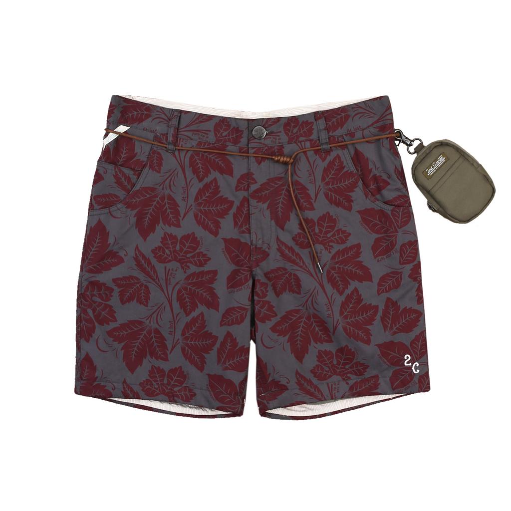 SECOND CORNER 2C Men'S Camper/Hunter Graphic Winter Padded Shorts + Waist Belt/Pouch Neymar