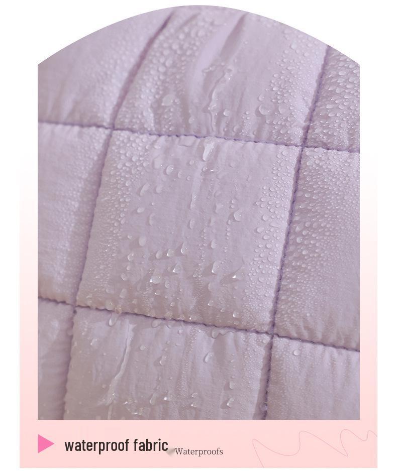 Macaron Color Foldable Puff Square Waterproof Makeup Bag - Large Capacity Handheld Travel Storage