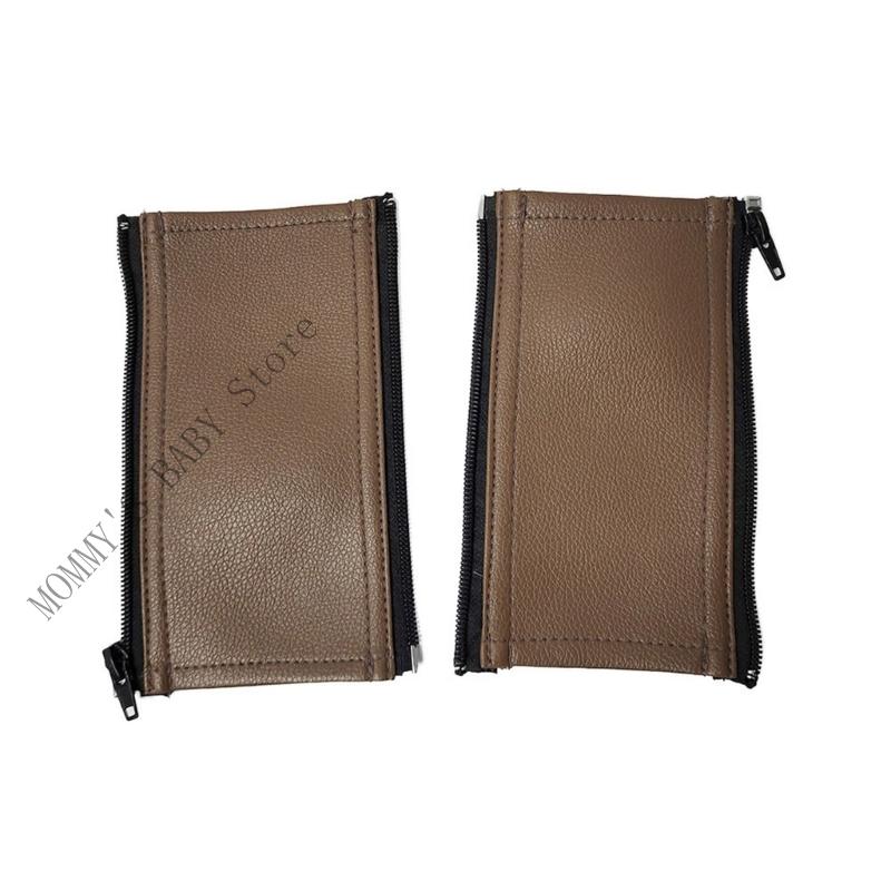 

Baby Strollers Handle Protectors Soft PU Leather Handlebar Sleeve Easy Installation Anti Wear Cover for Dedicated темно-коричневого кольору