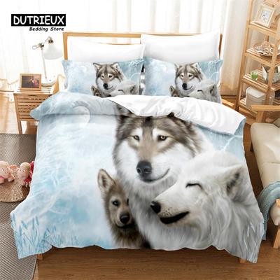 Tierwelt Bettwäsche-Set, 3-teiliges Bettbezug-Set, Weicher Bequemer Atmungsaktiver Bettbezug, Für Schlafzimmer Gästezimmer Dekor