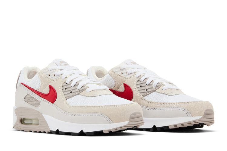 Men's Sneakers Nike Air Max 90 White College Grey Vast Grey University Red