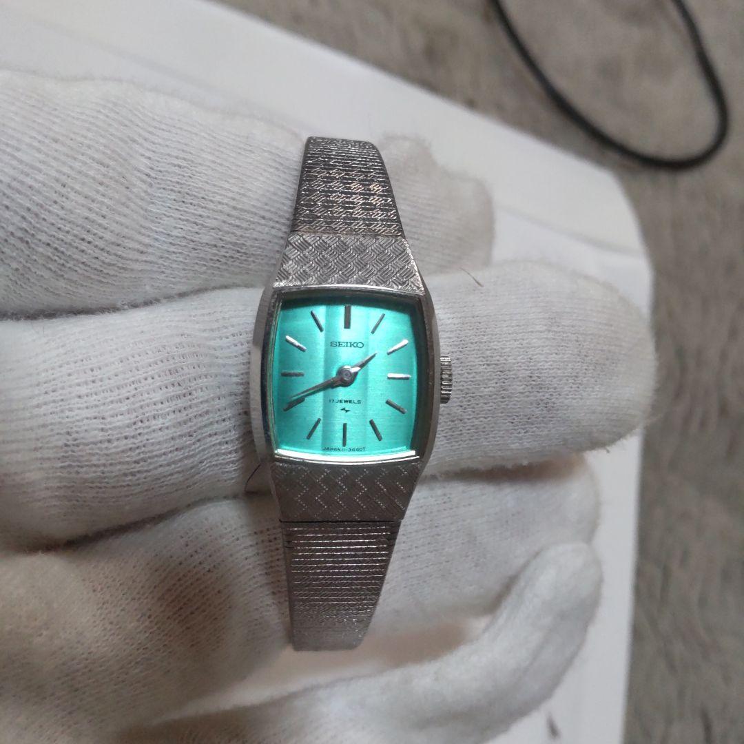 

[USED] Working Seiko manual winding watch, turquoise, 11-4210