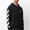 OFF WHITE Felpa con zip e cappuccio Slim Fit Arrows Diag OMBE001F20FLE0071001