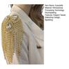 Fringe Rhinestone Epaulette Waterdrop Shoulder Epaulette Sparkling Tassel Epaulet Accessory for Costume Party Stage Performance