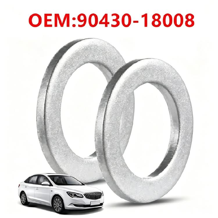 10Pcs Strong Zinc Alloy Oil Drain Gasket Oil Pan Plug Washer 90430-18008 Replacements Compatible Automotive Cars