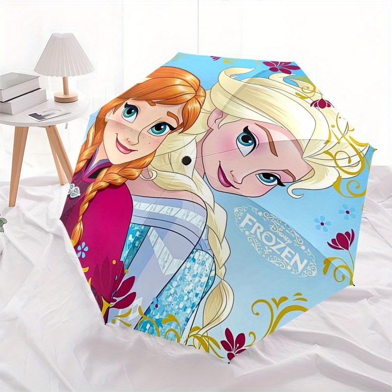 Parapluie Anna, Elsa à Ouverture et Fermeture Automatiques - Design Pliant à 8 baleines, Léger et Portable, Convient pour un Usage Quotidien Professionnel, Poche
