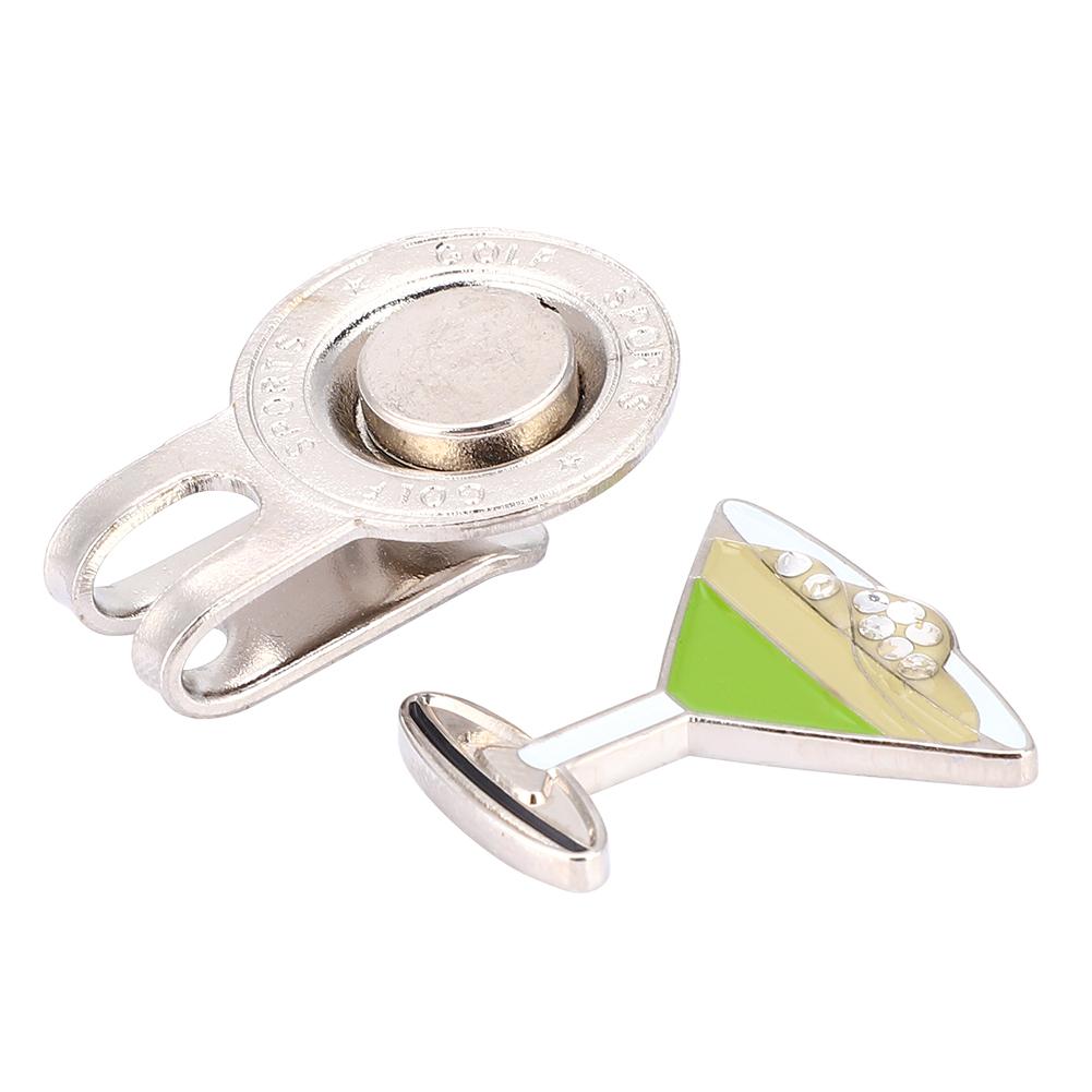 Durable Metal Golf Mini Magnetic Ball Marker Golfer Hat Visor Clip Accessory (2#)