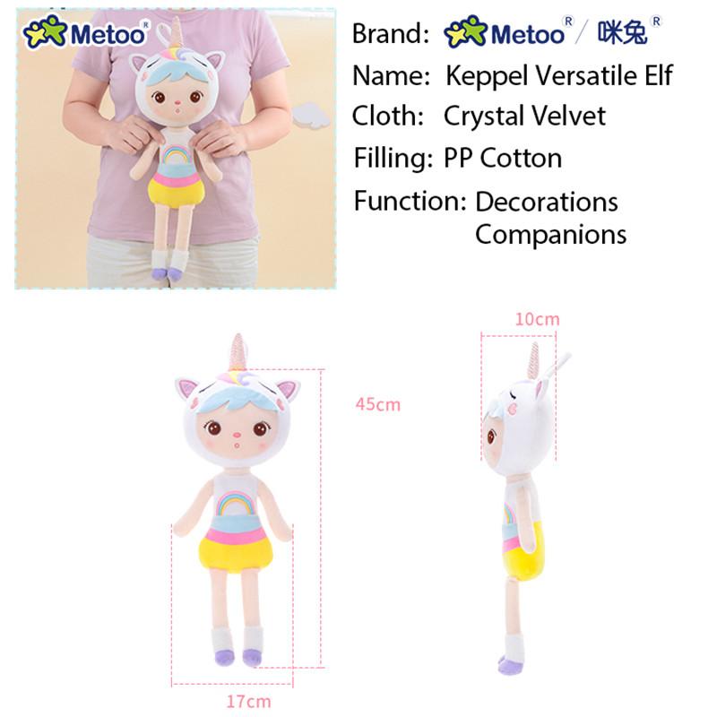 Non-Toxic Original Metoo45Cmkeppel Catfoxduckunicorn Plush Dollkid Holiday Giftssoft Toys For Baby Sleep