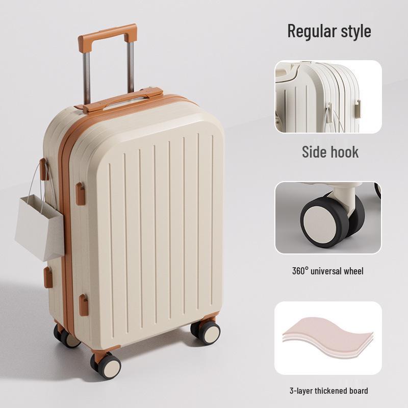 Valise trolley de haute valeur: Valise de voyage grande capacité avec fermeture éclair double couche pour hommes et femmes étudiants
