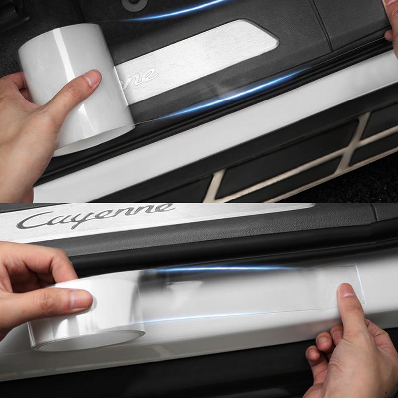 Naklejki ochronne na drzwi samochodu Nano Tape Przezroczyste, odporne na zarysowania Naklejki samochodowe Folia ochronna na próg bagażnika Ochronna krawędź drzwi