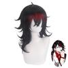 Vox Akuma Cosplay Wig Long Black Hair With Stunning Gradient Red Highlights