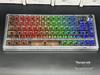 Matte Transparent Crystal Keycaps: 61/87/104-Key Universal, Customized, Highly Translucent.