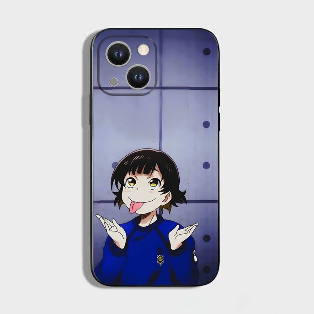 Blue Lock Anime Phone Case For iPhone 17,16,15,14,13,12,11 Plus,Pro Max,XS,X,XR,SE,Mini,8,7,Soft Silicone Black Cover