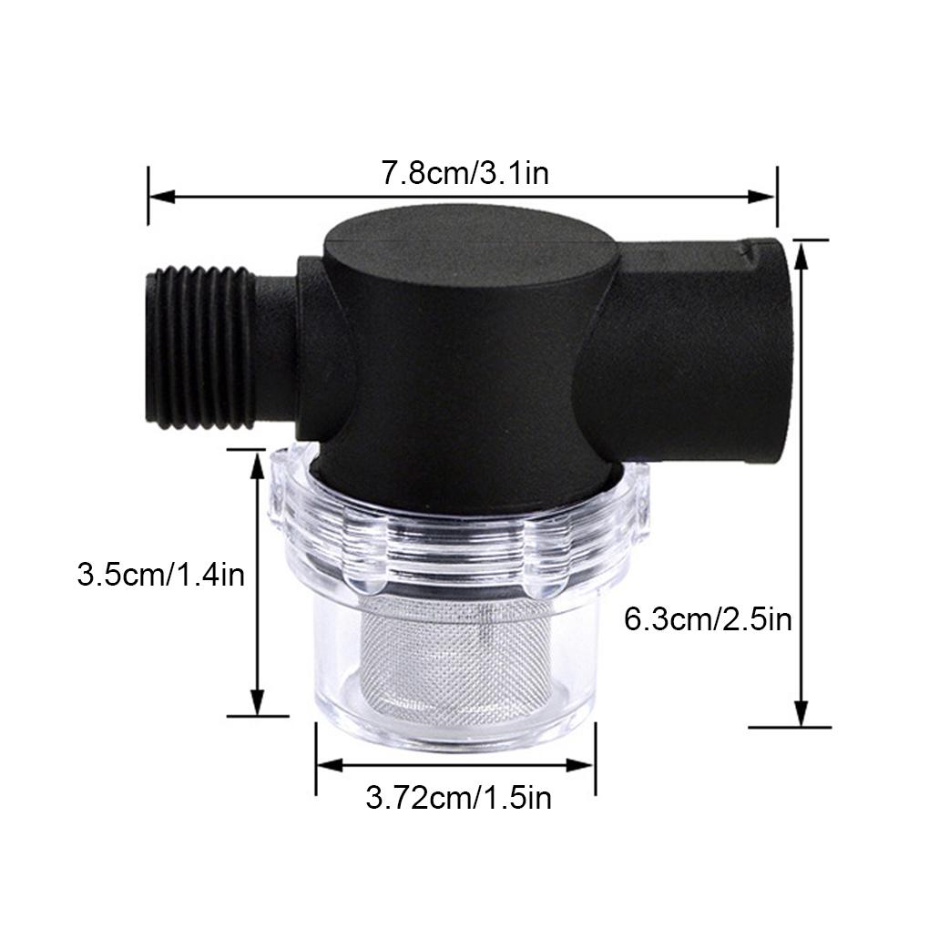 2PCS 1/2Inch Twist-On Pipe Water Pump Strainer Npsm Inlet/Outlet with 50 Mesh Stainless Steel Filter Screen for RV Marine