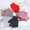 Years Old Boys Girls Baby Soft Warm Lovely Full Fingers Coral Plush Mittens Candy Color Kids Gloves