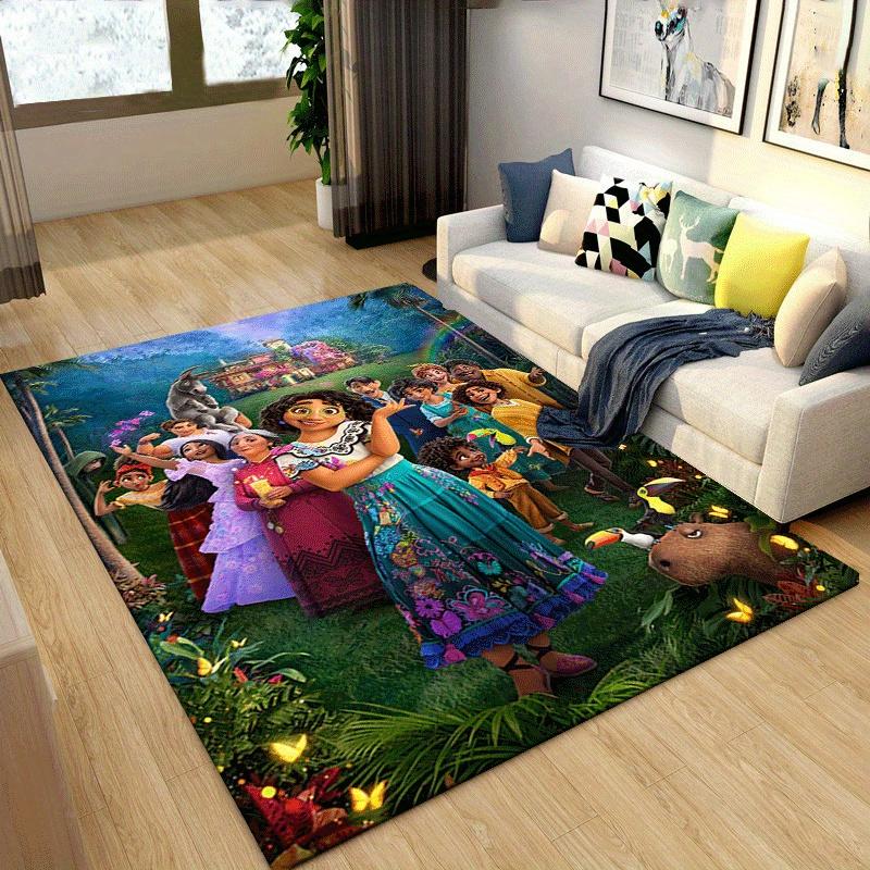 1 alfombra de área con diseño de Encanto, alfombrilla de suelo suave de franela para sala de estar, oficina, dormitorio y alfombra