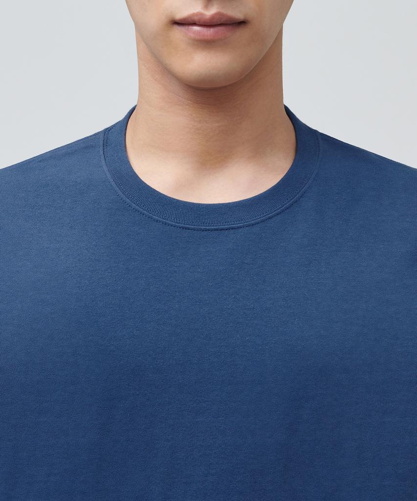 MUSINSA STANDARD Basic Long Sleeve T-Shirt [Grayish Blue]