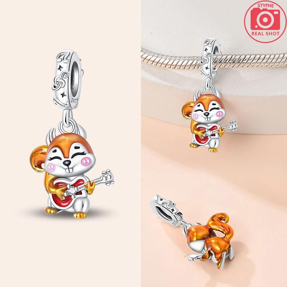 Exquisite Animal Firefly Blue Bow Dolphin Beads Fit Bracelet Charms Copper Original Jewelry Making Women Anniversary Gifts