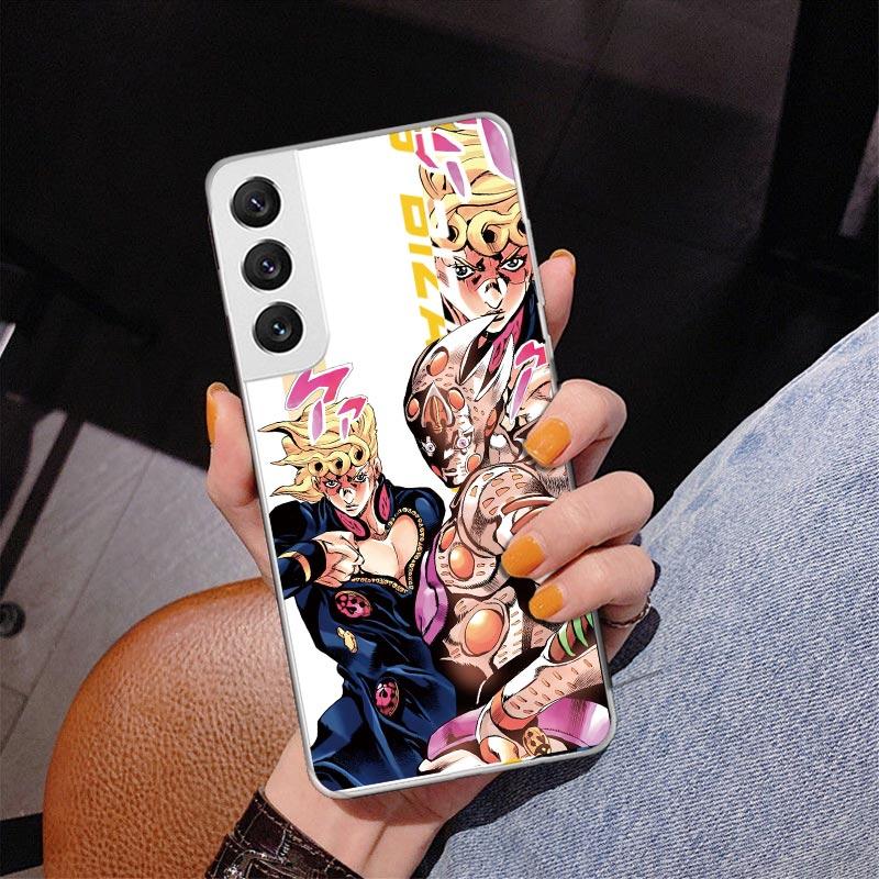 JoJo Bizarre Adventure Anime Phone Case For Samsung Galaxy S24 S25 Edge S26 Ultra S23 S22 S21 Plus S20 FE + Personalized Print C